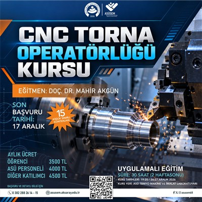CNC Torna Operatörlüğü Kursu